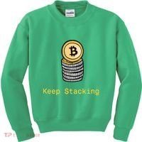 Bitcoin Keep Stacking Kids Sweatshirt thumb 0