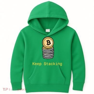 Bitcoin Keep Stacking Kids Hoodie