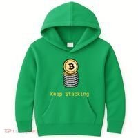 Bitcoin Keep Stacking Kids Hoodie thumb 0