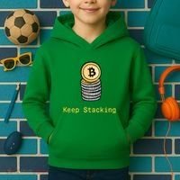 Bitcoin Keep Stacking Kids Hoodie thumb 2
