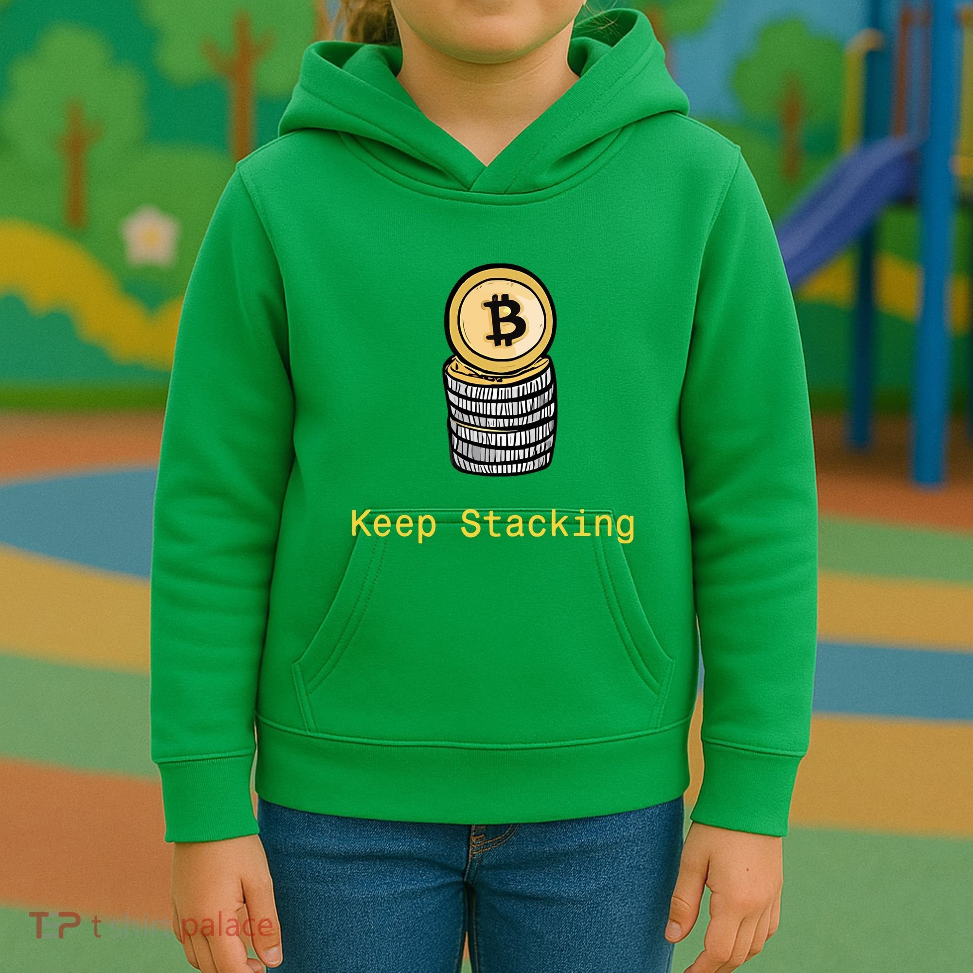 Bitcoin Keep Stacking Kids Hoodie