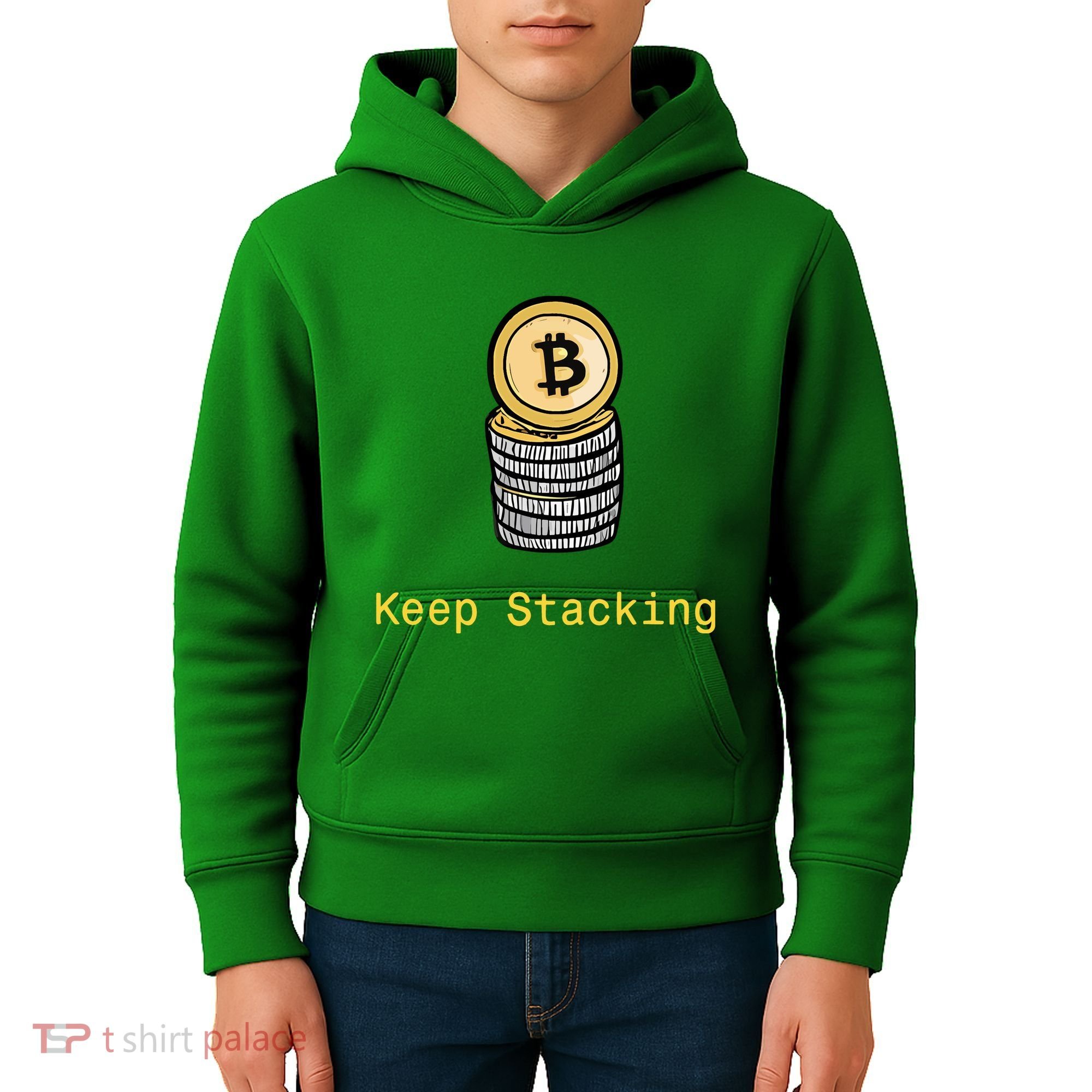 Bitcoin Keep Stacking Kids Hoodie