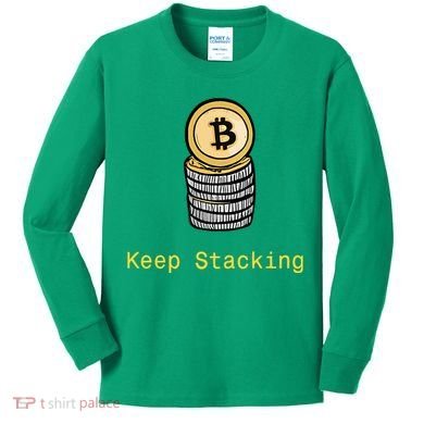 Bitcoin Keep Stacking Kids Long Sleeve Shirt