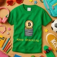 Bitcoin Keep Stacking Kids T-Shirt thumb 3