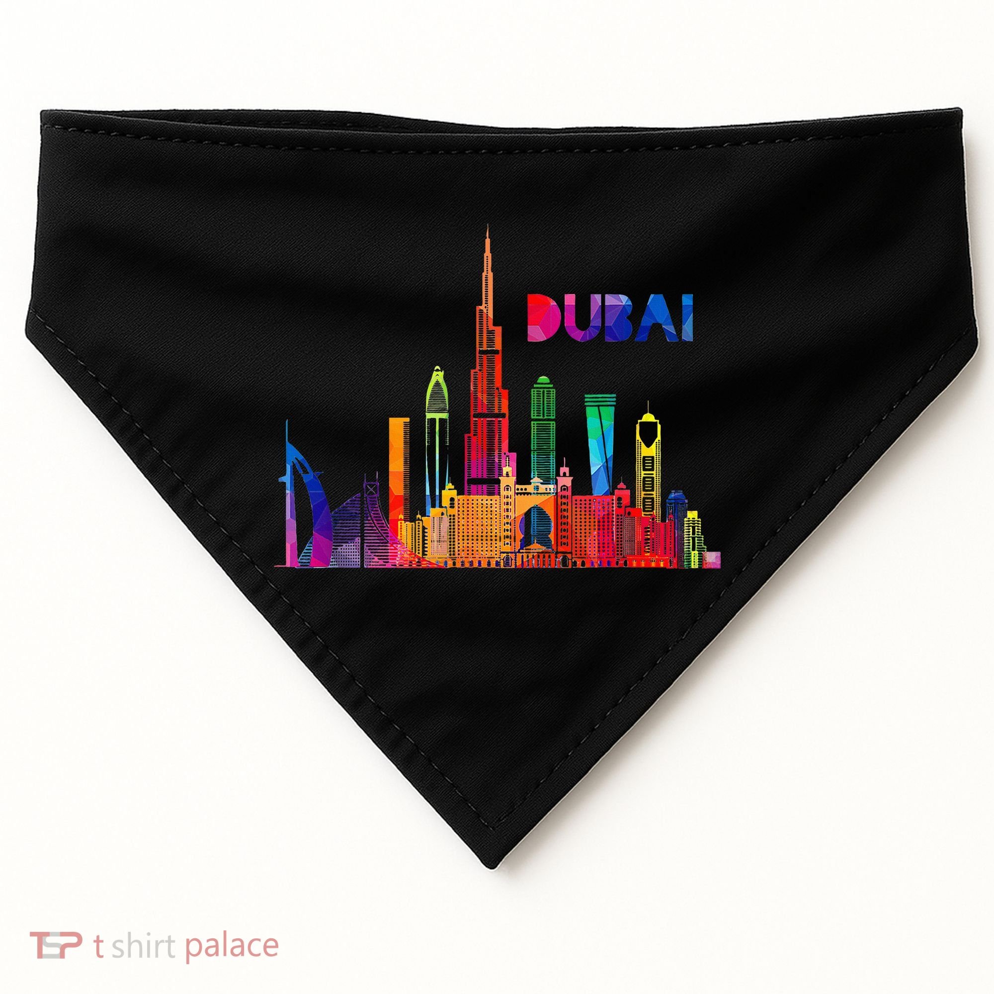 Burj Khalifa Skyscraper Royalty Dubai Uae USA-Made Doggie Bandana