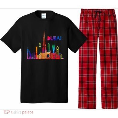 Burj Khalifa Skyscraper Royalty Dubai Uae Pajama Set