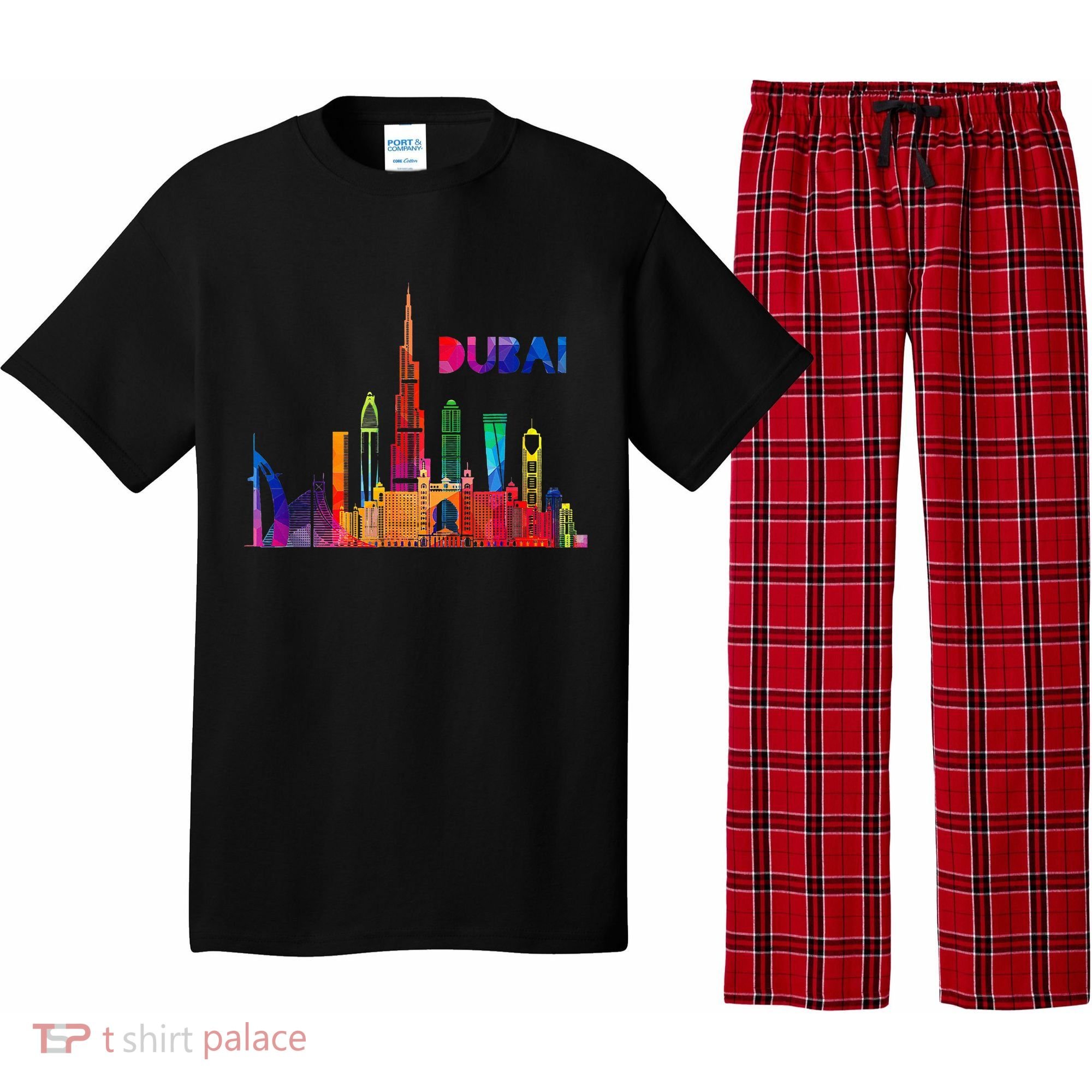 Burj Khalifa Skyscraper Royalty Dubai Uae Pajama Set