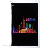 Burj Khalifa Skyscraper Royalty Dubai Uae Golf Towel thumb 0