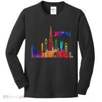 Burj Khalifa Skyscraper Royalty Dubai Uae Kids Long Sleeve Shirt thumb 0
