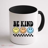 Be Kind Smiley Retro Coffee Mug thumb 1
