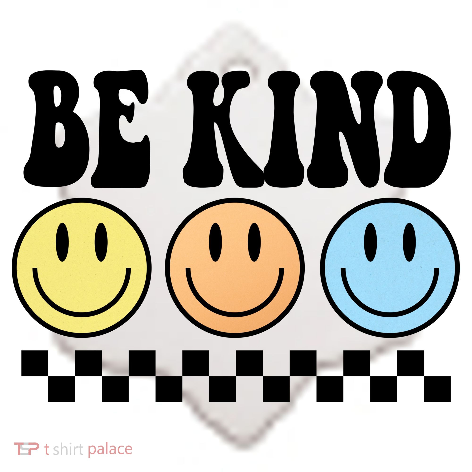 Be Kind Smiley Retro Ceramic Ornament