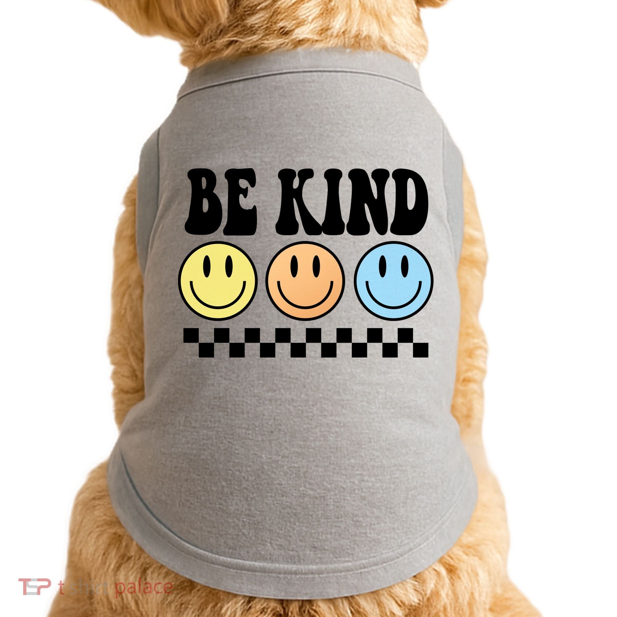 Be Kind Smiley Retro Doggie Tank