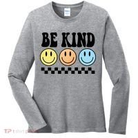 Be Kind Smiley Retro Women's Long Sleeve Shirt thumb 0