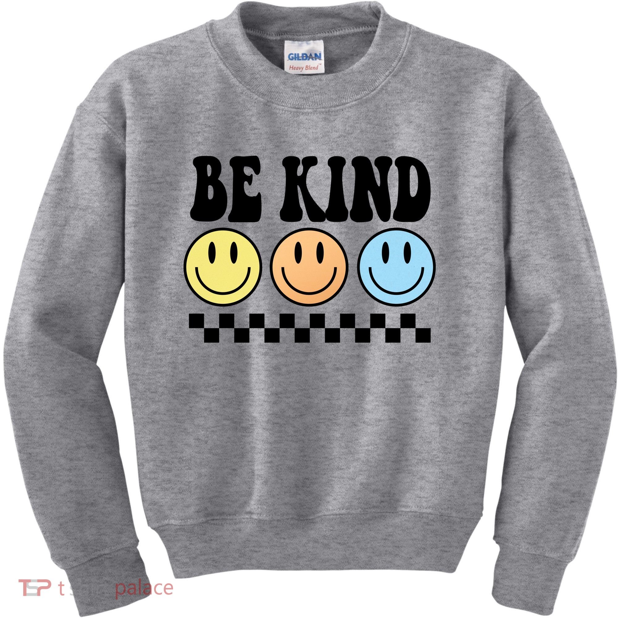 Be Kind Smiley Retro Kids Sweatshirt