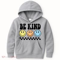Be Kind Smiley Retro Kids Hoodie thumb 0