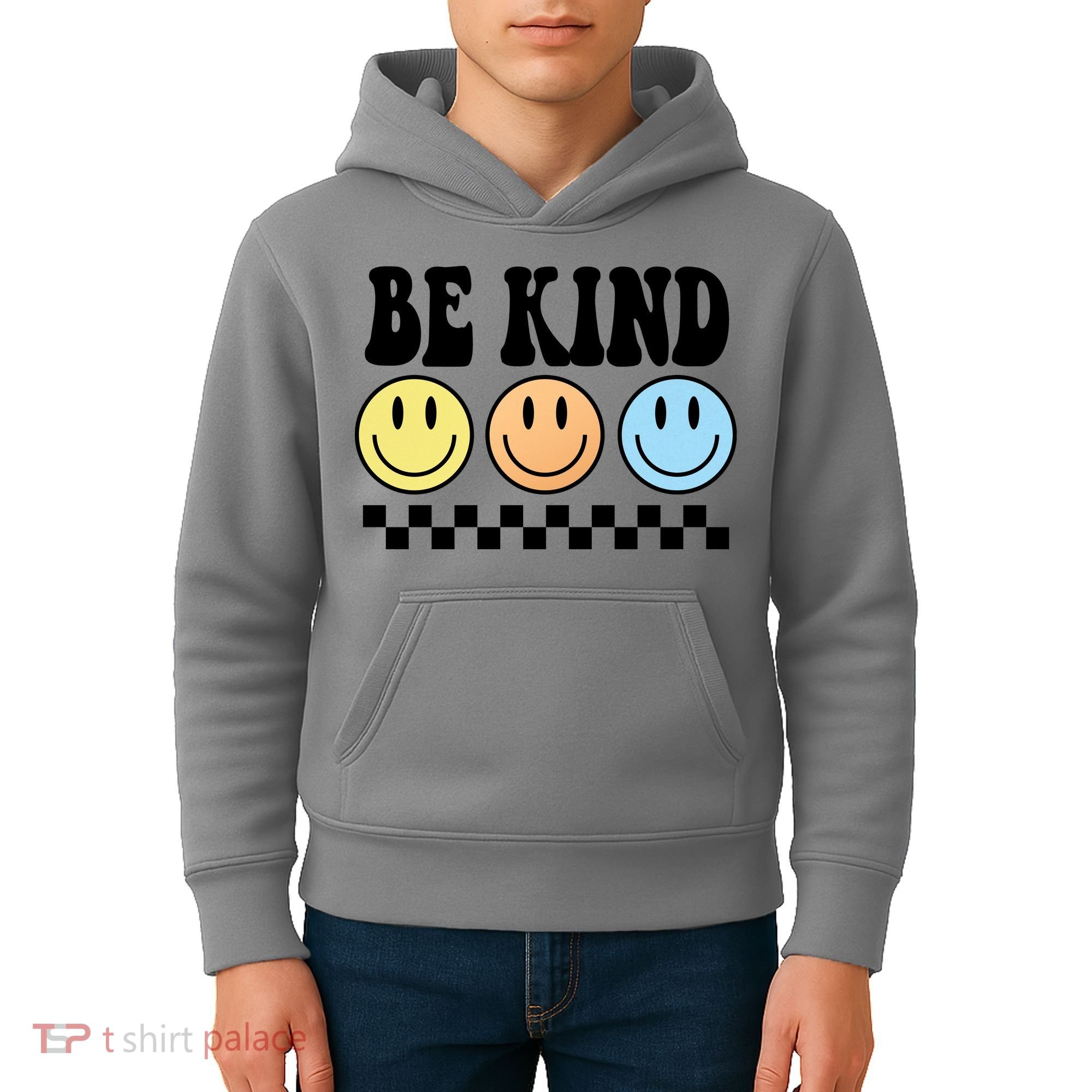 Be Kind Smiley Retro Kids Hoodie