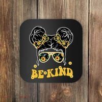 Be Kind Sunflower Hair Bun Spring Coaster thumb 0