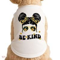 Be Kind Sunflower Hair Bun Spring Doggie Tank thumb 0