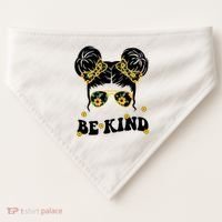 Be Kind Sunflower Hair Bun Spring USA-Made Doggie Bandana thumb 0