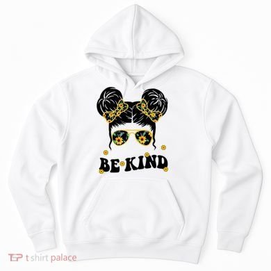 Be Kind Sunflower Hair Bun Spring Hoodie