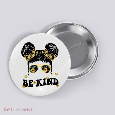 Be Kind Sunflower Hair Bun Spring Button