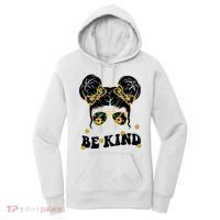 Be Kind Sunflower Hair Bun Spring Women's Hoodie thumb 0