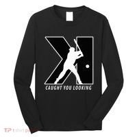 Backwards K Strikeout Looking Baseball Softball Pitching Long Sleeve Shirt thumb 0