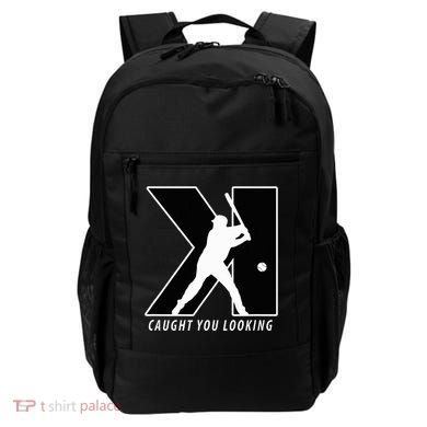 Backwards K Strikeout Looking Baseball Softball Pitching Backpack