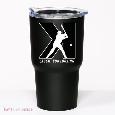 Backwards K Strikeout Looking Baseball Softball Pitching Tumbler