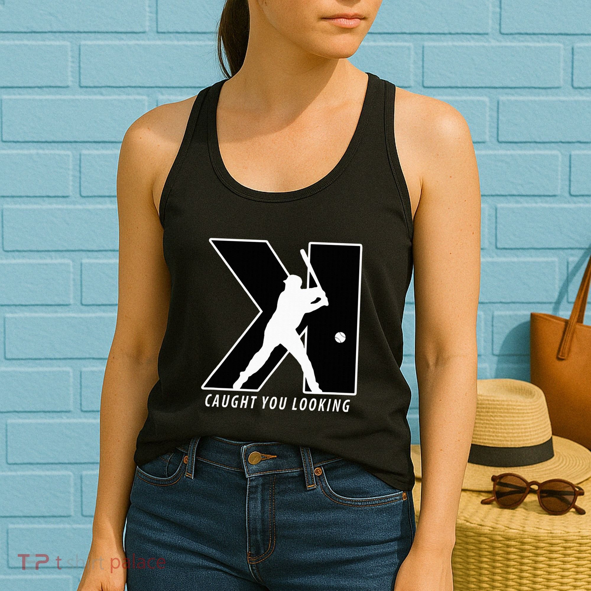 Backwards K Strikeout Looking Baseball Softball Pitching Women's Tank Top