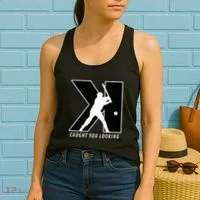 Backwards K Strikeout Looking Baseball Softball Pitching Women's Tank Top thumb 2