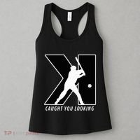 Backwards K Strikeout Looking Baseball Softball Pitching Women's Tank Top thumb 3