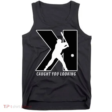Backwards K Strikeout Looking Baseball Softball Pitching Tank Top