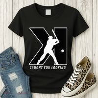 Backwards K Strikeout Looking Baseball Softball Pitching Women's T-Shirt thumb 3