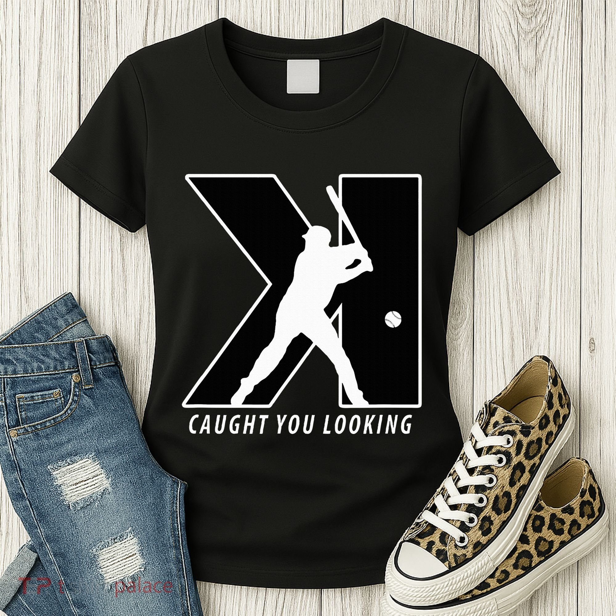 Backwards K Strikeout Looking Baseball Softball Pitching Women's T-Shirt