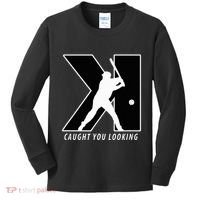 Backwards K Strikeout Looking Baseball Softball Pitching Kids Long Sleeve Shirt thumb 0