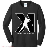 Backwards K Strikeout Looking Baseball Softball Pitching Kids Long Sleeve Shirt thumb 0