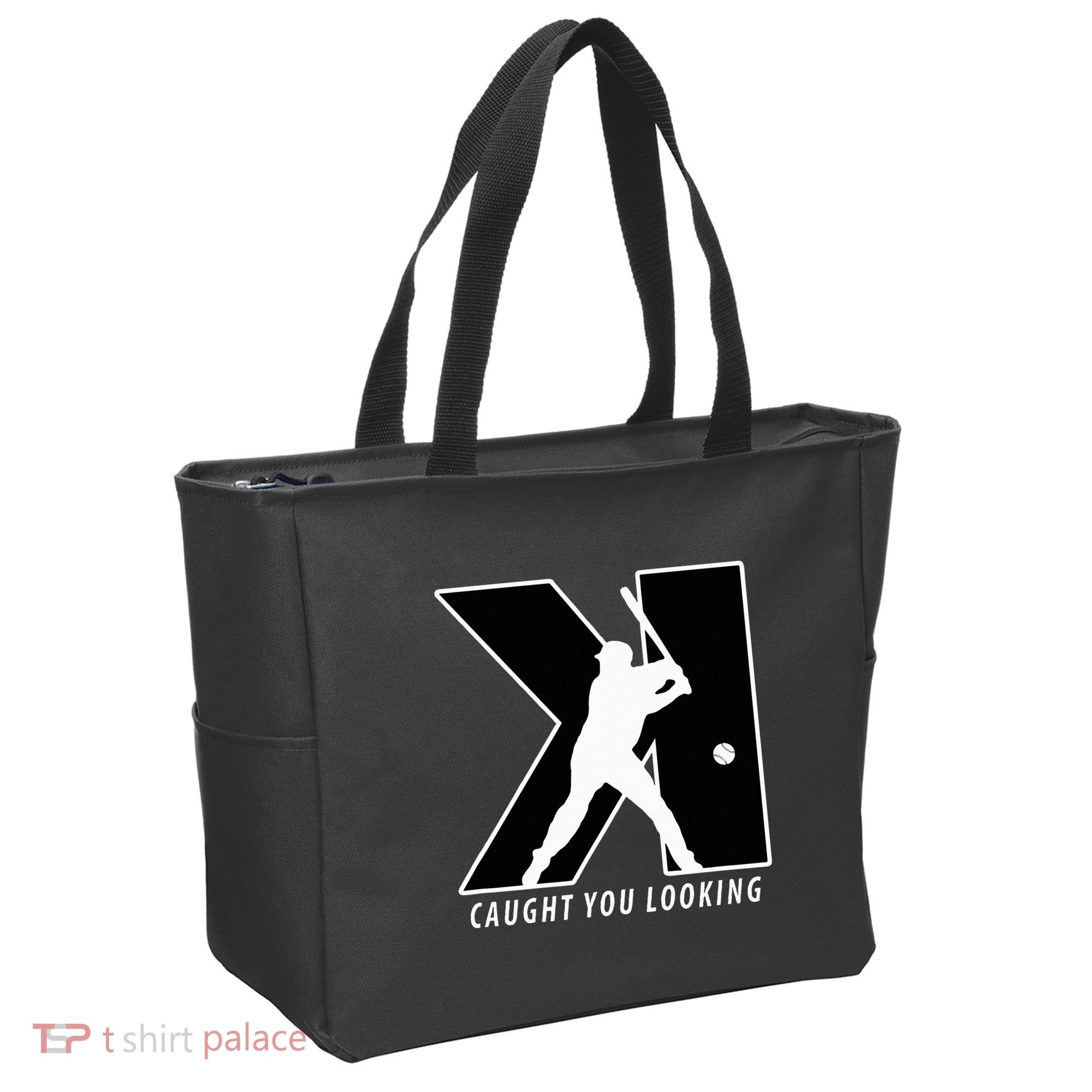 Backwards K Strikeout Looking Baseball Softball Pitching Tote Bag
