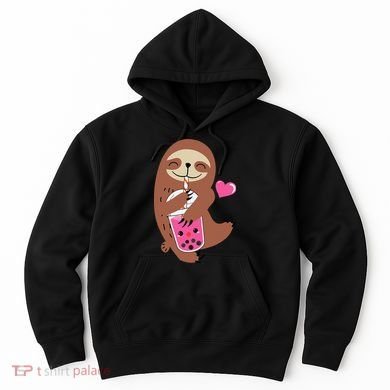 Bubble Kawaii Sloth Drinking Boba Tea Hoodie