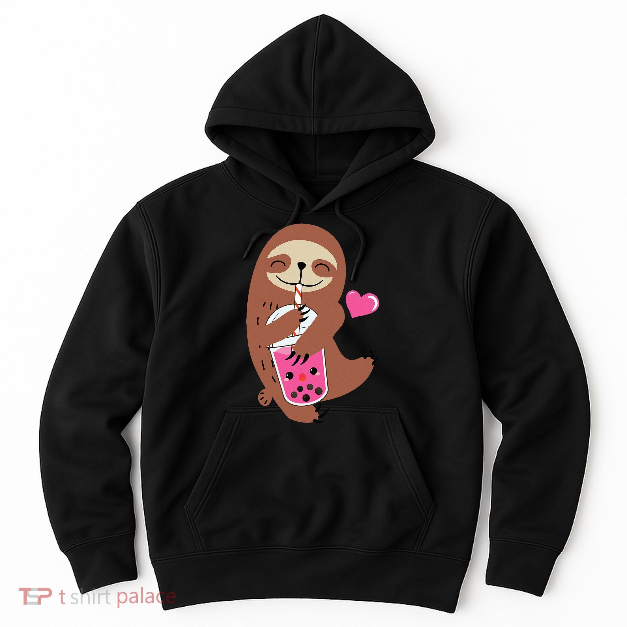 Bubble Kawaii Sloth Drinking Boba Tea Hoodie
