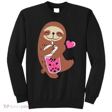 Bubble Kawaii Sloth Drinking Boba Tea Sweatshirt