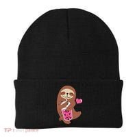 Bubble Kawaii Sloth Drinking Boba Tea Beanie thumb 0