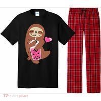 Bubble Kawaii Sloth Drinking Boba Tea Pajama Set thumb 0