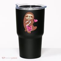 Bubble Kawaii Sloth Drinking Boba Tea Tumbler thumb 0