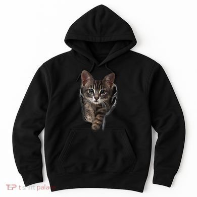 Brown Kitten Staring Cute TShirt Cats Gift Hoodie