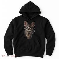 Brown Kitten Staring Cute TShirt Cats Gift Hoodie thumb 0