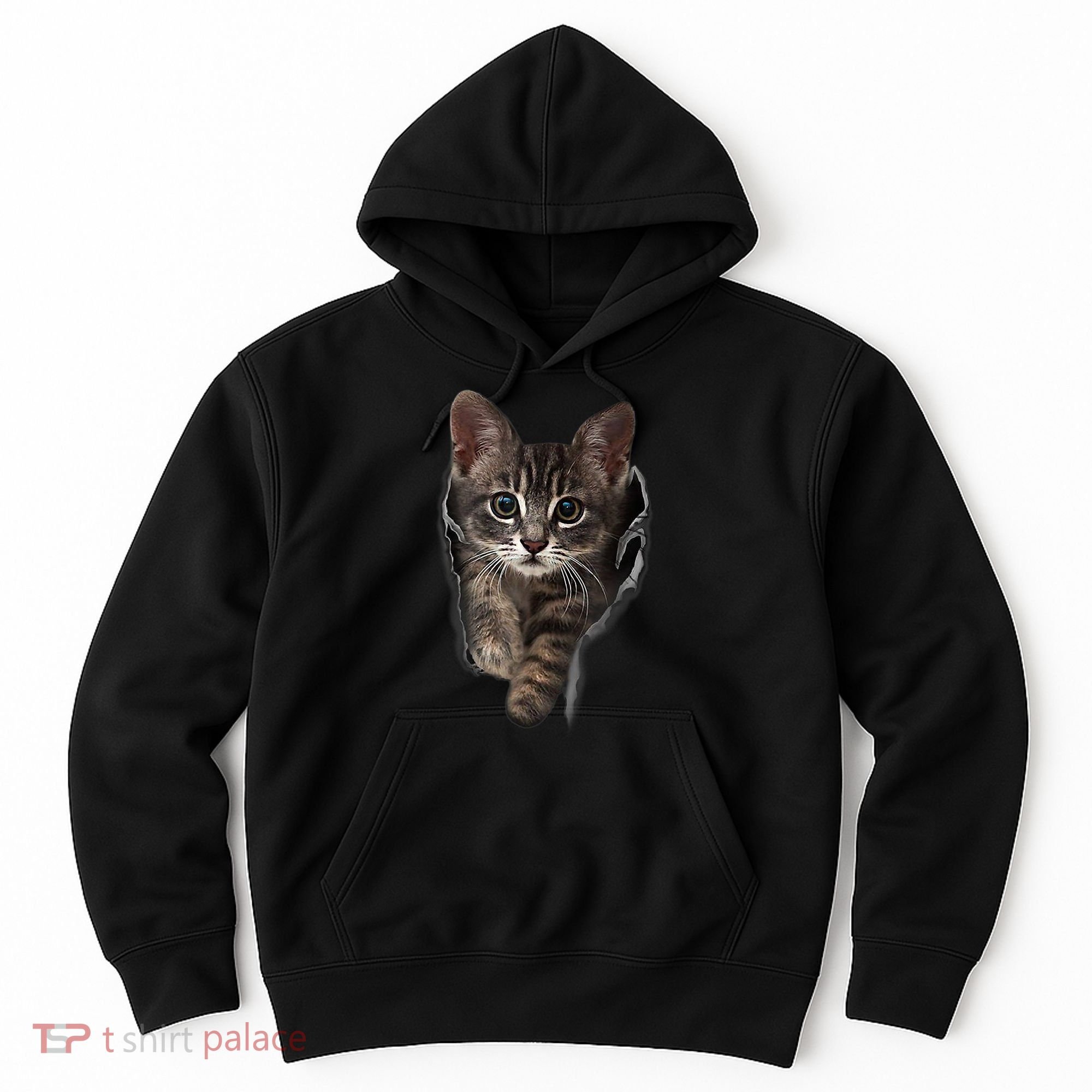 Brown Kitten Staring Cute TShirt Cats Gift Hoodie