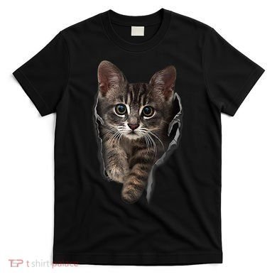 Brown Kitten Staring Cute TShirt Cats Gift T-Shirt