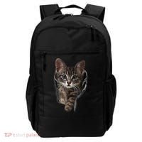 Brown Kitten Staring Cute TShirt Cats Gift Backpack thumb 0