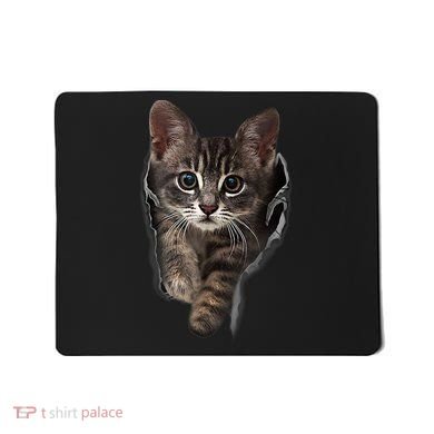 Brown Kitten Staring Cute TShirt Cats Gift Mousepad